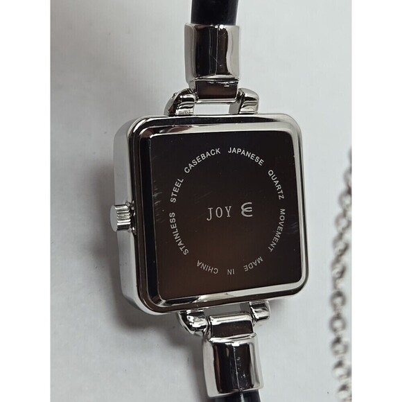 Jade Of Yesteryear Womens Silver Square Watch Black Jade Dial Quartz New Battery main image 7